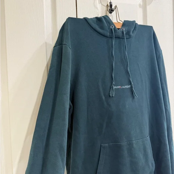 Saint Laurent Teal Hoodie